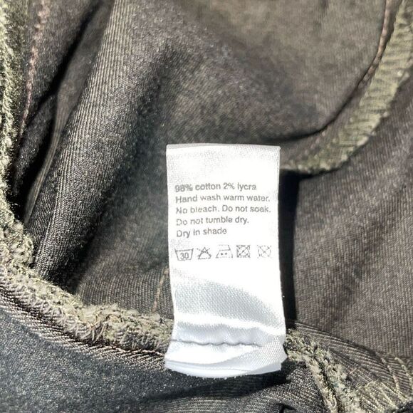 Bevy Flog Nansi Flare Style Pants Moss Green Check Original Size‎ 24 (2) - Picture 7 of 11